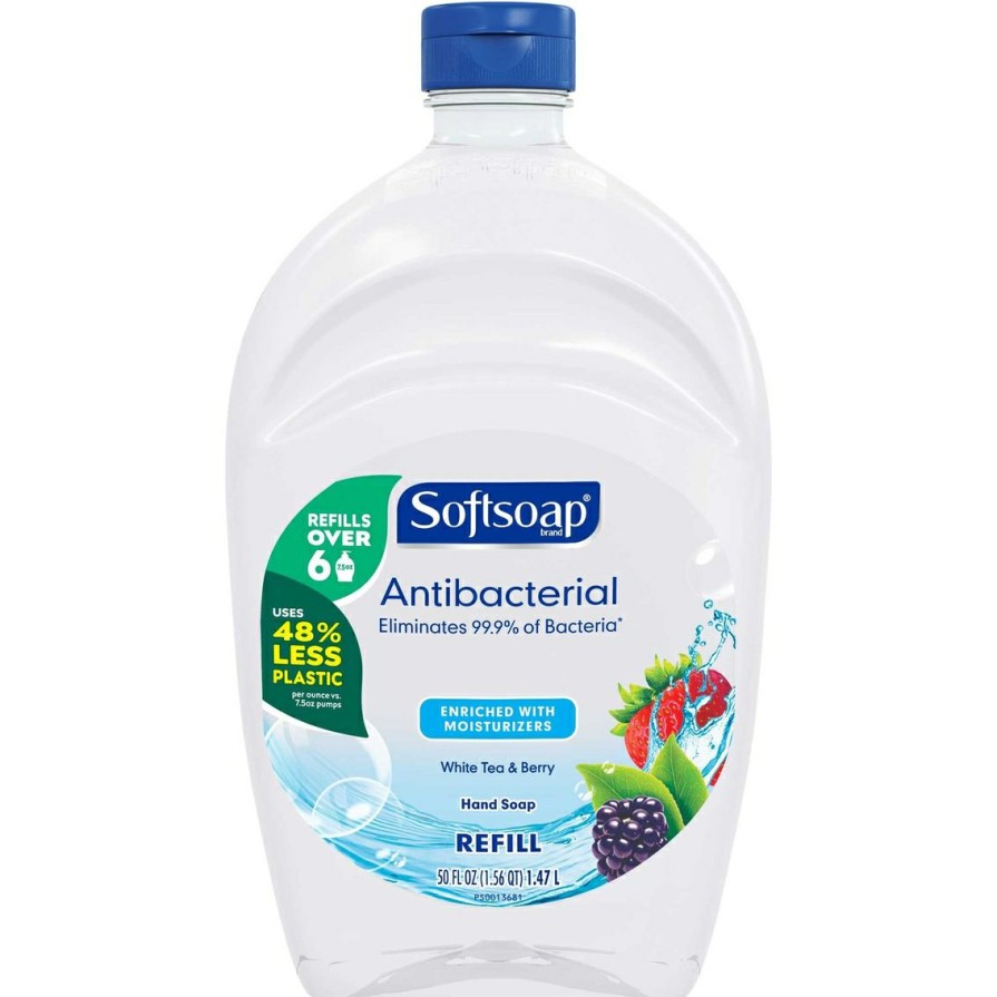 Beauty * | Top 10 Softsoap Soft Soap White Tea And Berry Antibacterial Liquid Hand Soap Refill 50 Oz.