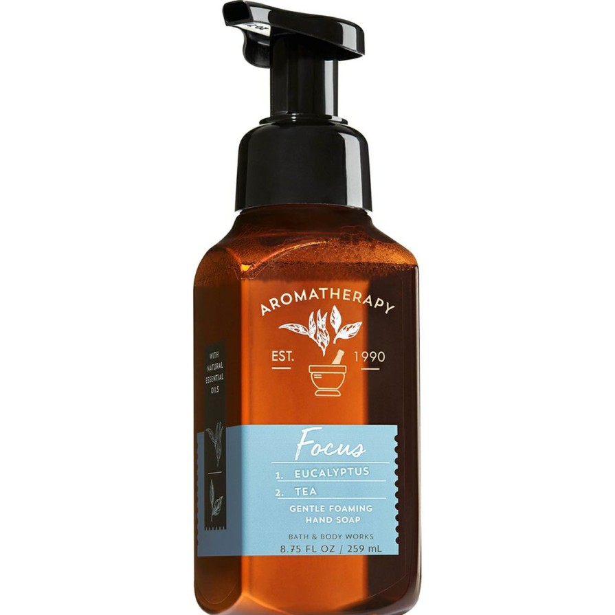 Beauty * | Flash Sale Bath & Body Works Aromatherapy Focus Eucalyptus And Tea Gentle Foaming Hand Soap