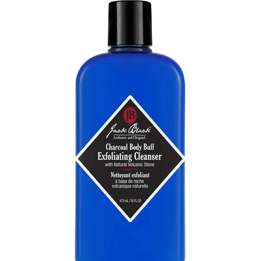 Beauty * | New Jack Black Charcoal Body Buff Exfoliating Cleanser Natural Volcanic Stone 16 Oz.