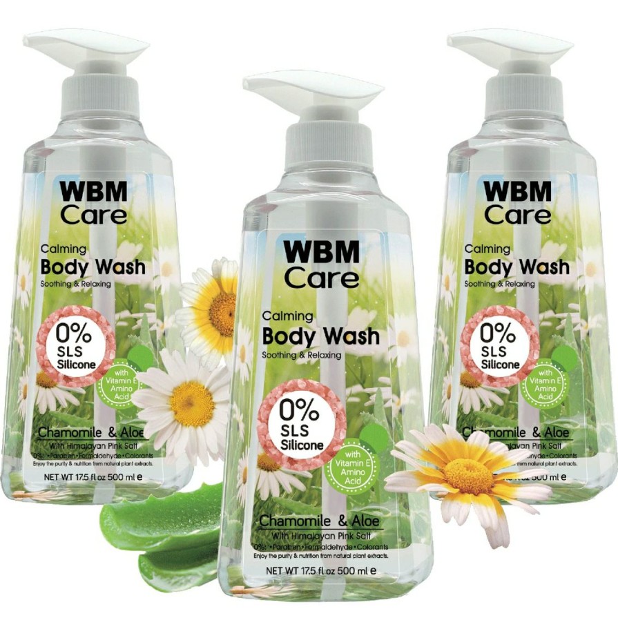 Beauty * | Best Deal Wbm Care Body Wash, Chamomile & Aloe 3 Pk., 500Ml Each