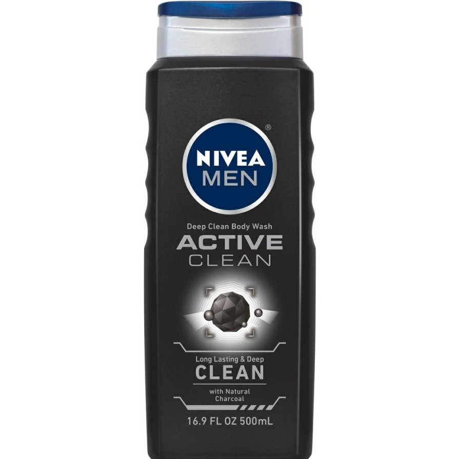 Beauty * | Best Sale Nivea Men Active Clean Body Wash 16.9 Oz.