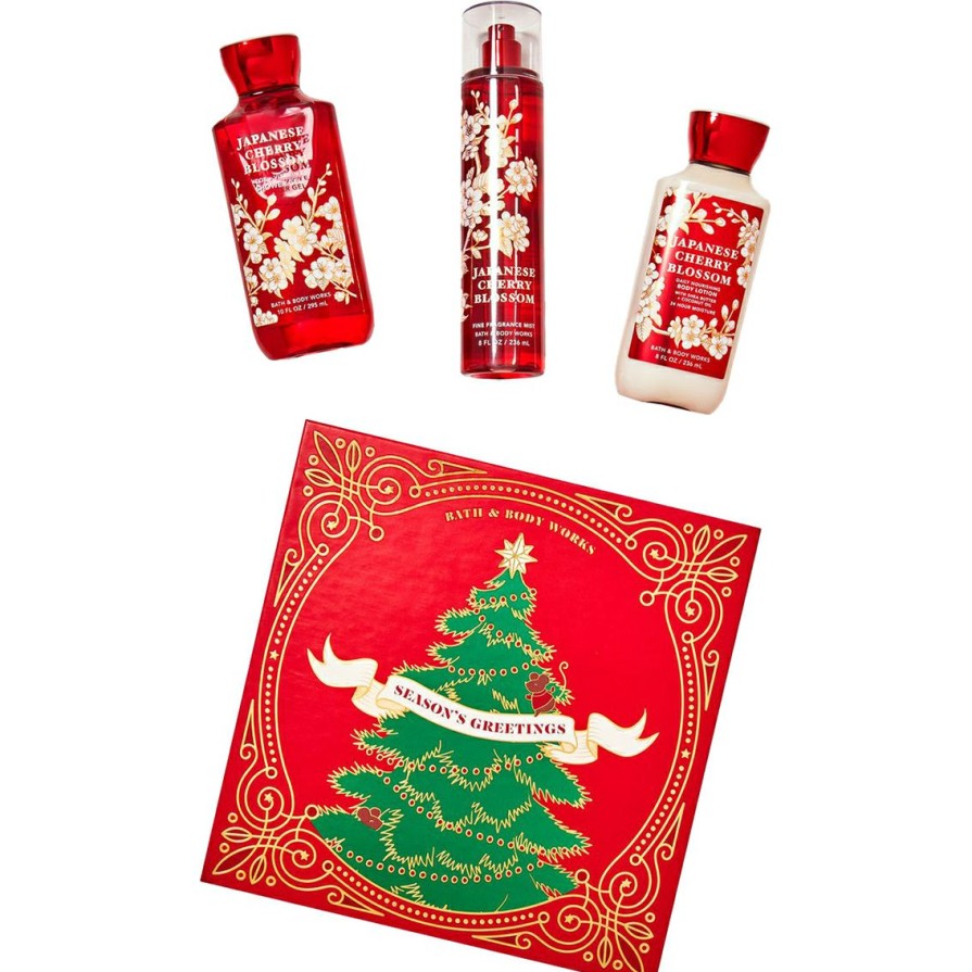 Beauty * | Coupon Bath & Body Works Bath & Body Work Japanese Cherry Blossom Full Size Box Set