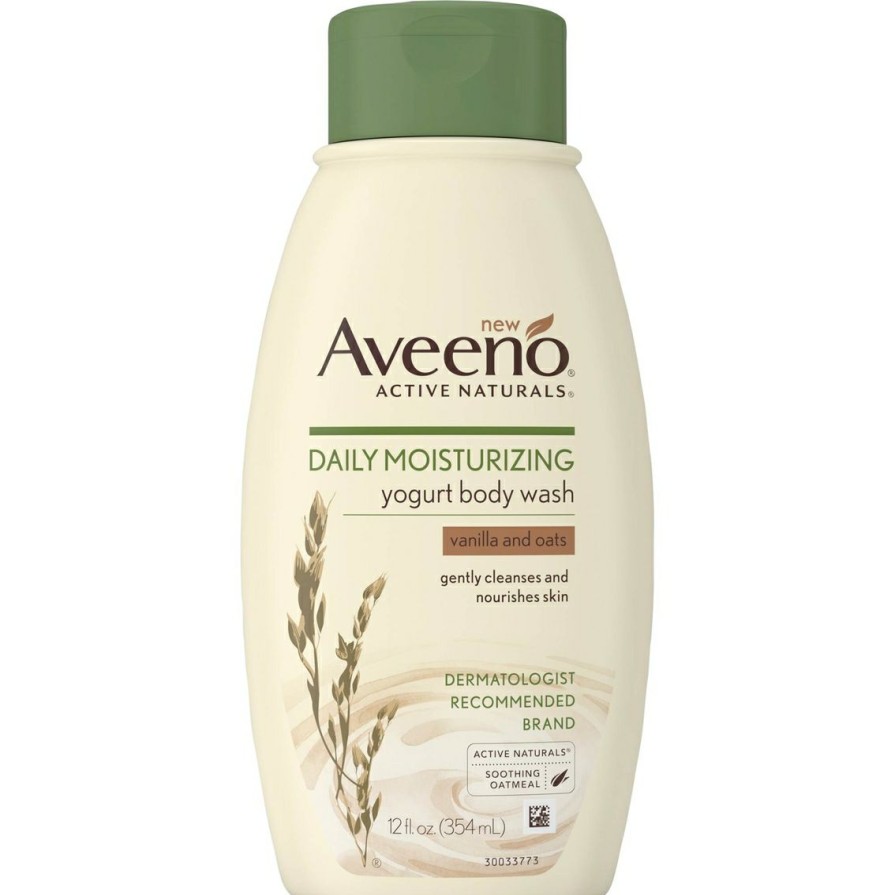 Beauty * | Hot Sale Aveeno Daily Moisturizing Yogurt Body Wash For Dry Skin, 12 Fl. Oz