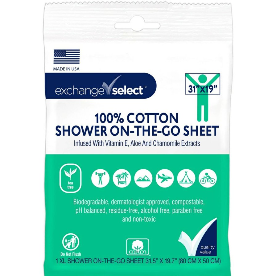 Beauty * | Buy Exchange Select Shower On The Go Tea Tree Xl Body Sheet