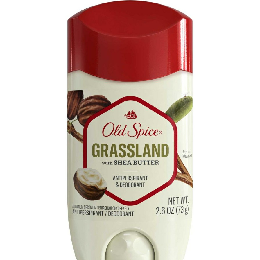 Beauty * | Outlet Old Spice Grasslands With Shea Butter Antiperspirant Deodorant 2.6 Oz.