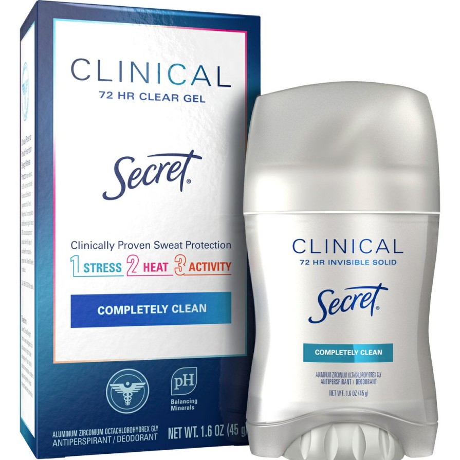 Beauty * | Best Pirce Secret Clinical Strength Completely Clean Clear Gel Antiperspirant Deodorant