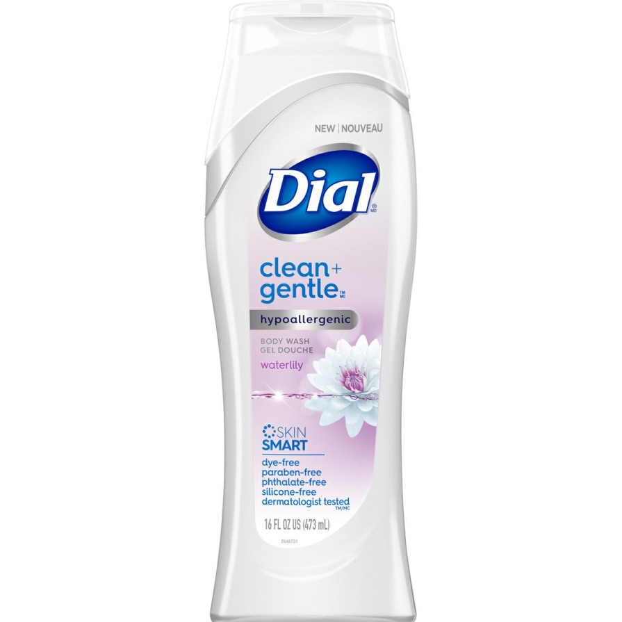 Beauty * | Best Reviews Of Dial Clean And Gentle Waterlily Body Wash 16 Oz.