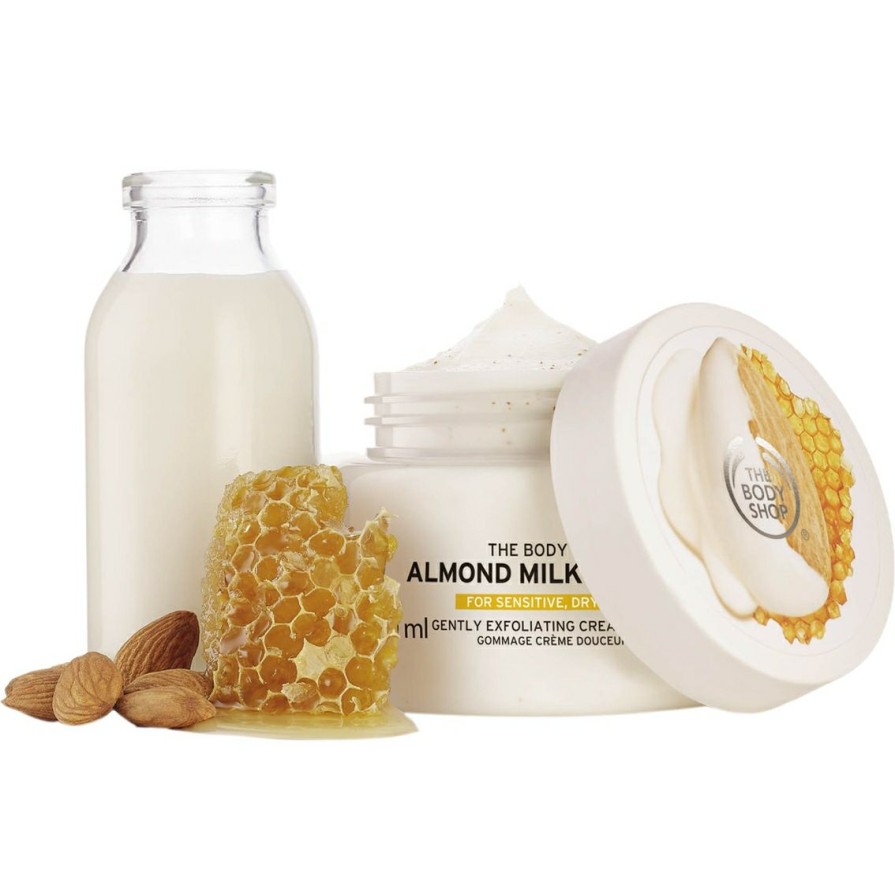 Beauty * | Cheapest The Body Shop Almond Milk & Honey Body Scrub 8.4 Oz.