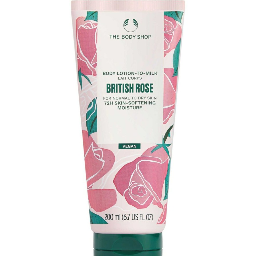 Beauty * | Best Deal The Body Shop British Rose Lotion-To-Milk