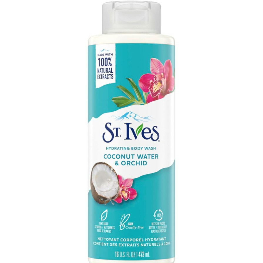 Beauty * | Best Sale St. Ives Coconut Water & Orchid Plant Based Natural Body Wash 16 Oz.