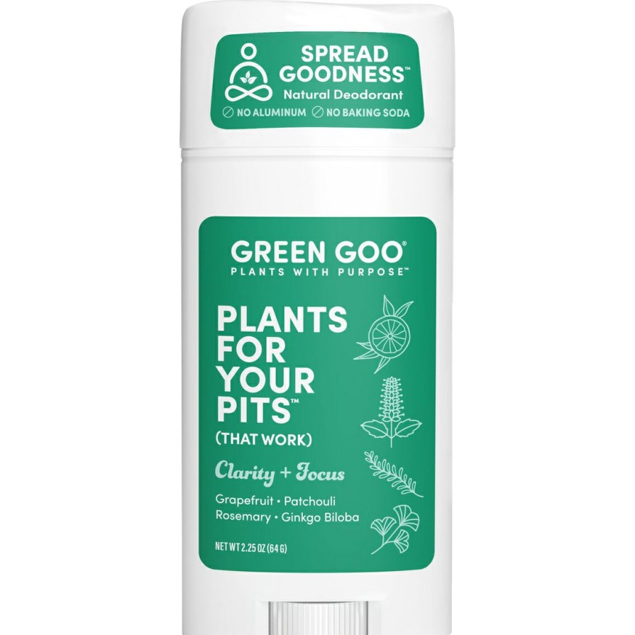 Beauty * | Top 10 Green Goo Clarity & Focus Grapefruit Patchouli Deodorant 2.25 Oz.