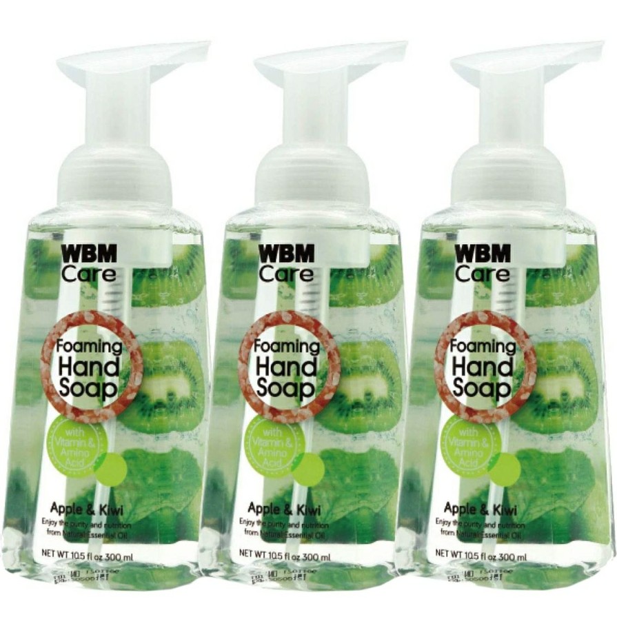 Beauty * | Outlet Wbm Care Apple And Kiwi Foaming Hand Soap 3 Pk.