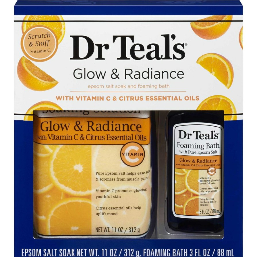 Beauty * | Coupon Dr Teal'S Vitamin C And Citrus Epsom Salt Soaking Solution And Bath 2 Pc. Gift Set