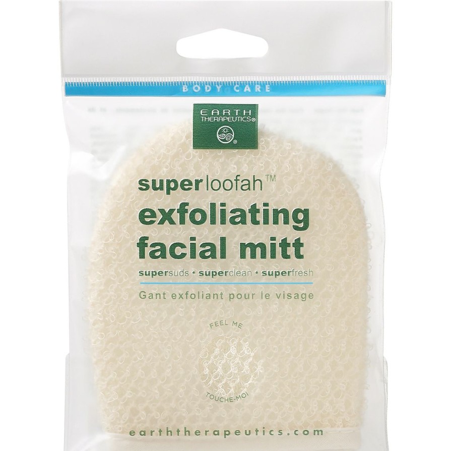 Beauty * | Hot Sale Earth Therapeutics Super Loofa Facial Mitt