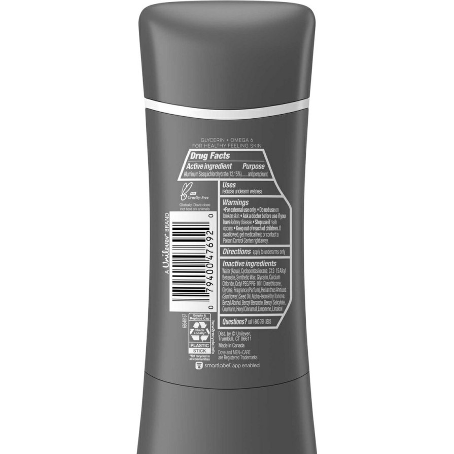 Beauty * | Flash Sale Dove Men + Care Aqua Smooth Deodorant 2.6 Oz.