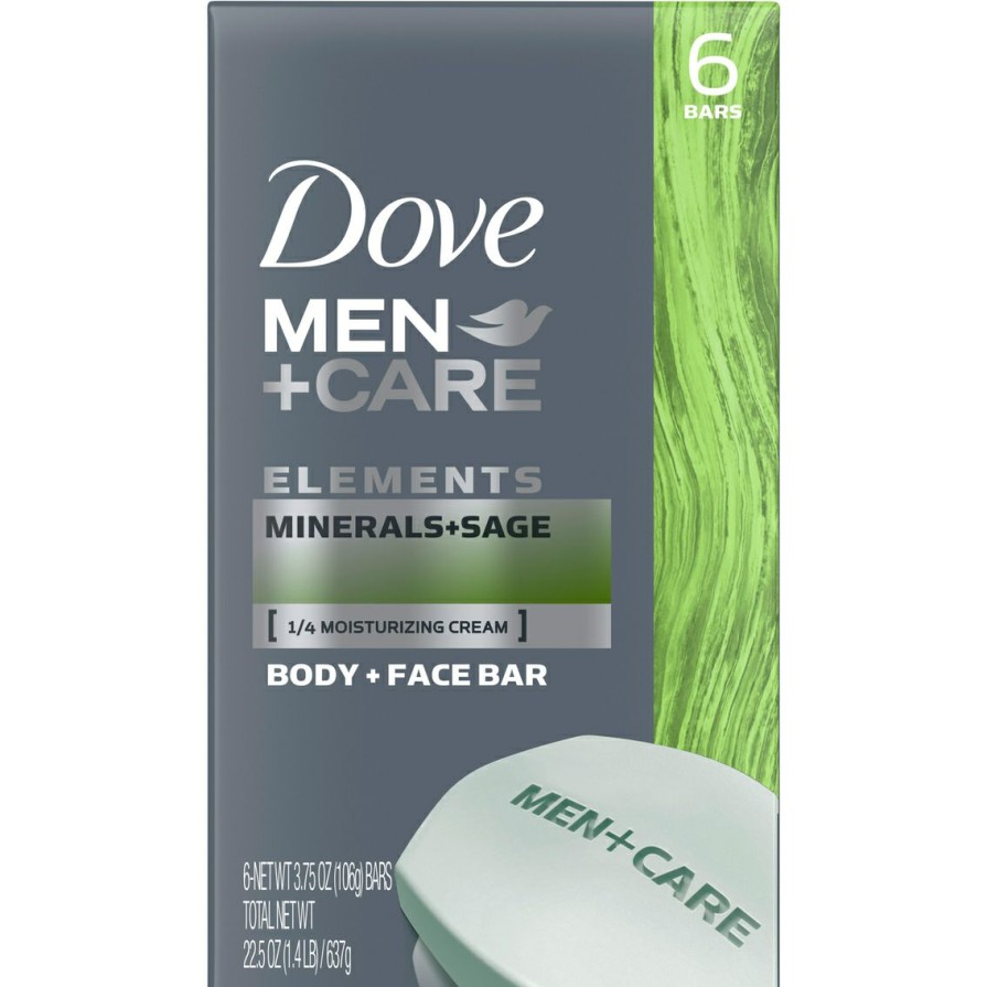 Men'S Shop * | Buy Dove Men + Care Minerals + Sage Body And Face Bar 6 Pk.