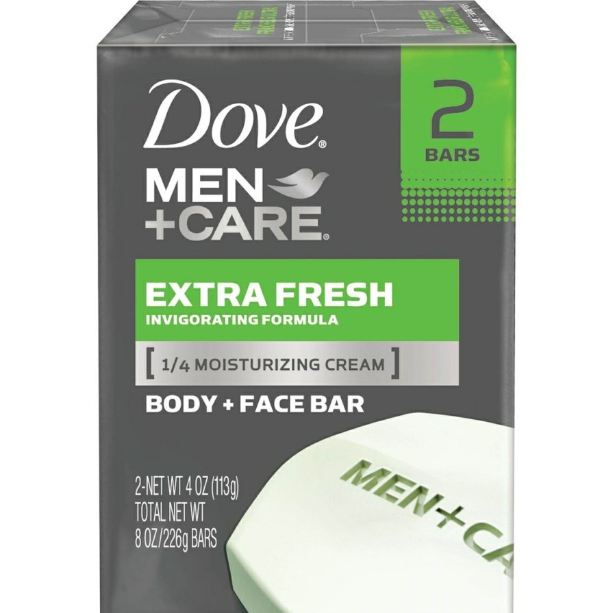 Beauty * | Top 10 Dove Men + Care Extra Fresh Body And Face Bar Soap 2 Pk.