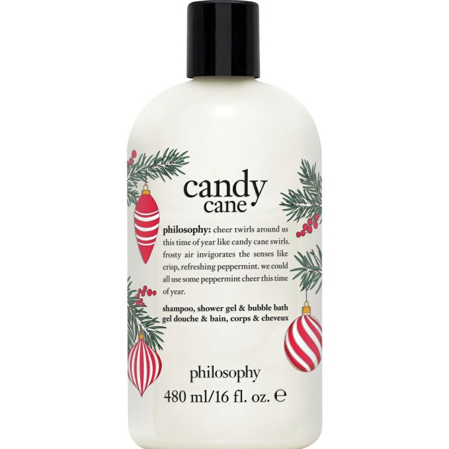 Beauty * | Cheapest Philosophy Candy Cane Shampoo Shower Gel And Bubble Bath