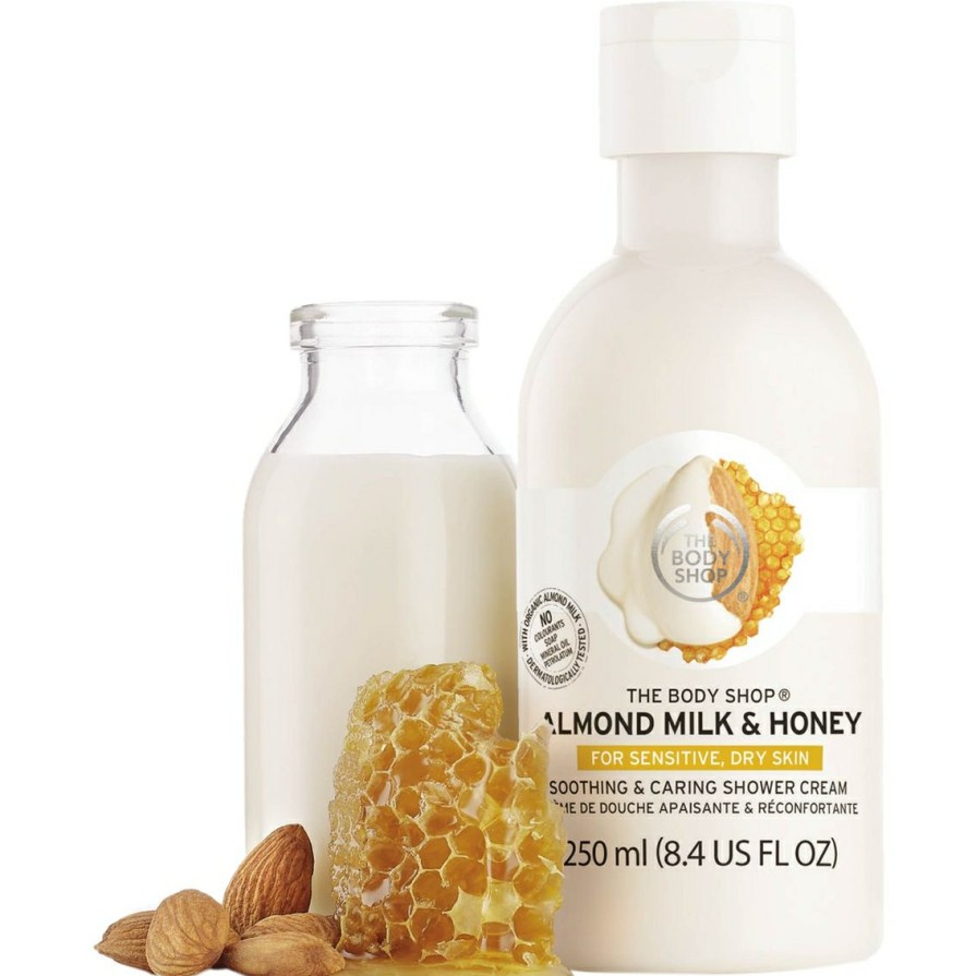 Beauty * | Wholesale The Body Shop Almond Milk & Honey Shower Cream 8.4 Oz.