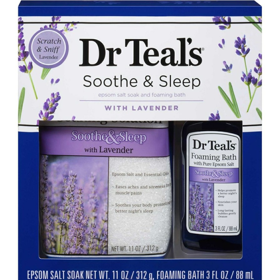 Beauty * | Cheapest Dr Teal'S Dr Teals Lavender Epsom Salt And Foaming Bath Oild 2 Pc. Gift Set