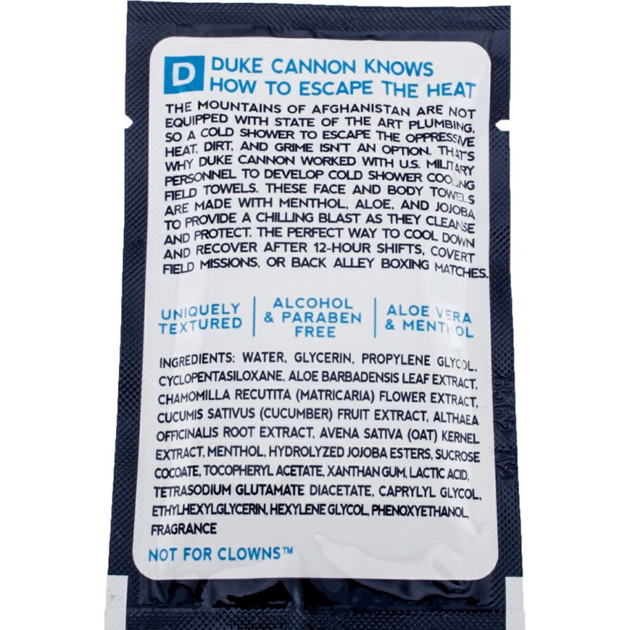 Beauty * | Best Pirce Duke Cannon Individual Cold Shower Cooling Field Towel