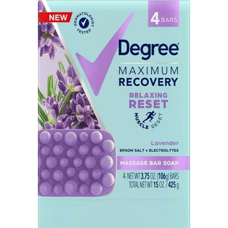 Beauty * | Buy Degree Deep Clean Massage Bar Soap Lavender 4 Ct.