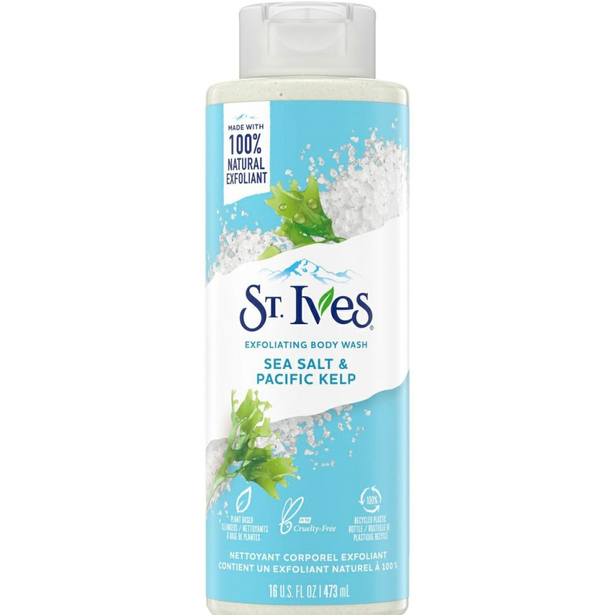 Beauty * | Coupon St. Ives Sea Salt & Pacific Kelp Plant Based Natural Exfoliating Body Wash 16 Oz.