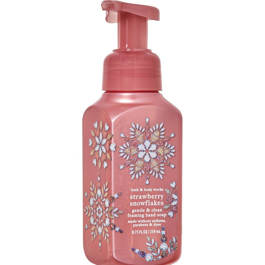 Beauty * | Brand New Bath & Body Works Snow Beautiful Decor Foaming Soap Strawberry Snowflakes