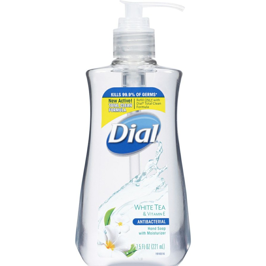 Beauty * | New Dial White Tea And Vitamin E Antibacterial Hand Soap With Moisturizer 7.5 Oz.