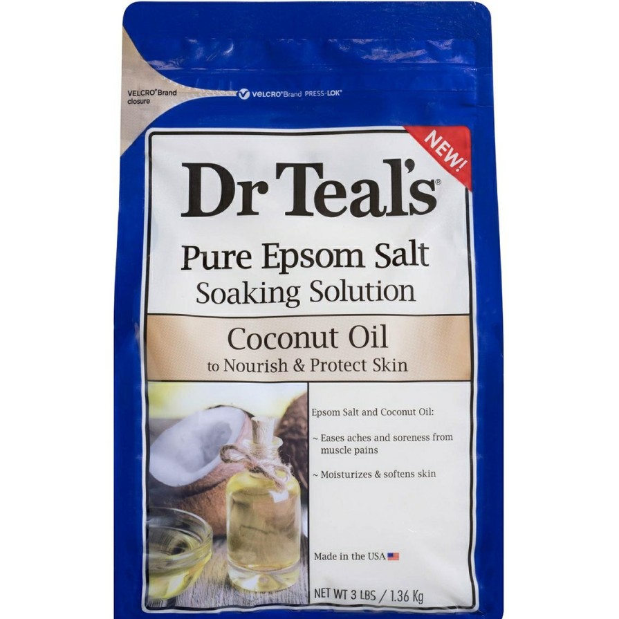 Beauty * | Promo Dr Teal'S Coconut Oil Pure Epsom Salt Soaking Solution 3 Lb.