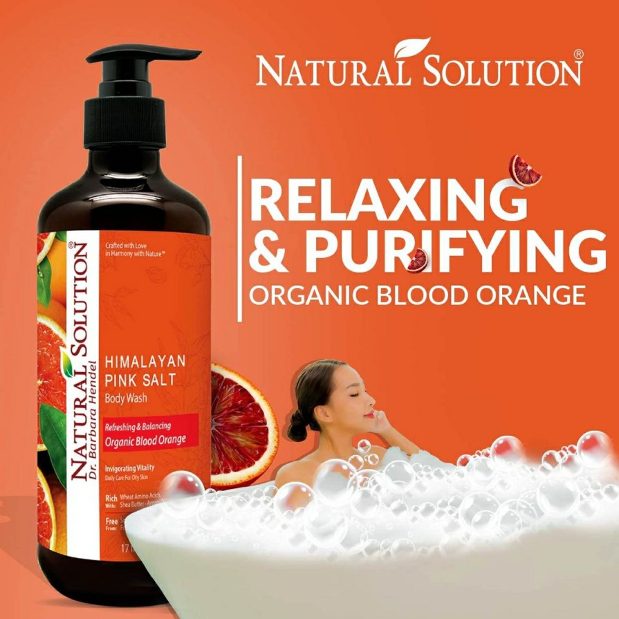 Beauty * | Flash Sale Natural Solution Body Wash, Organic Blood Orange 3 Pk.