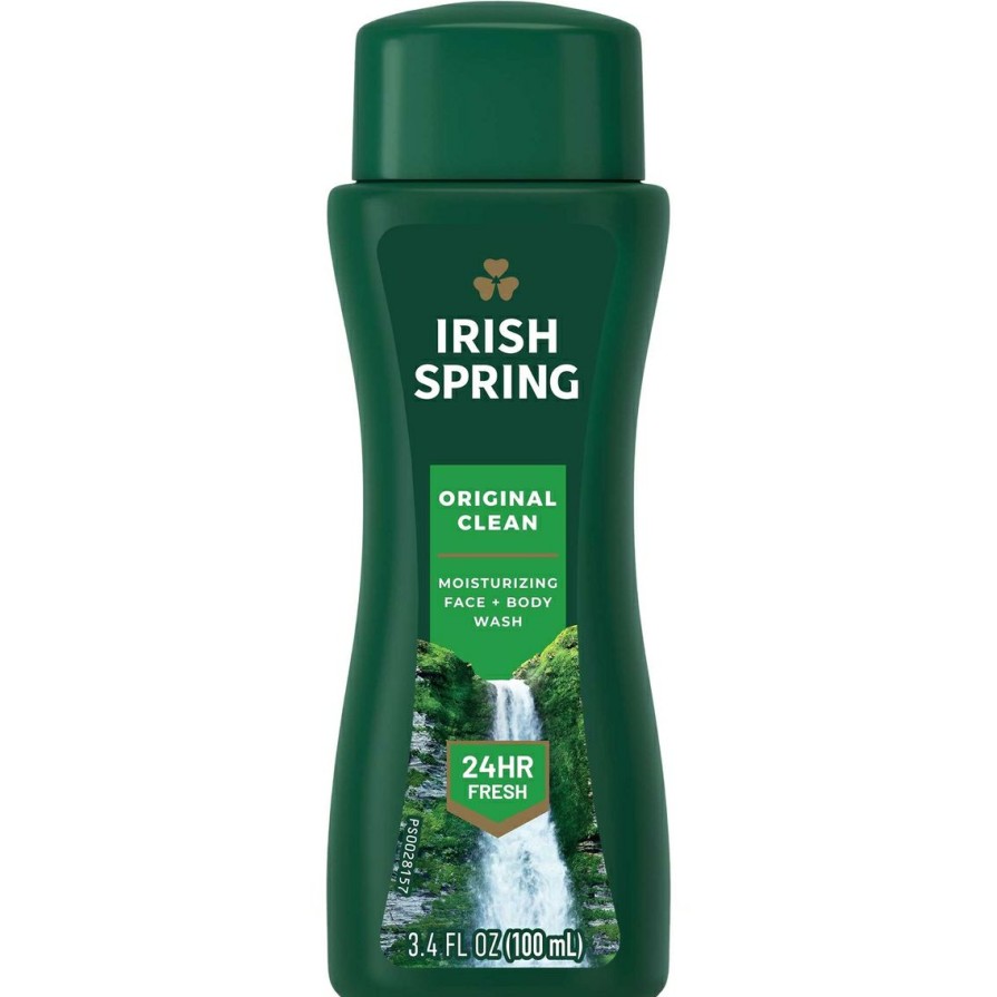 Beauty * | Budget Irish Spring Original Clean Travel Size Body Wash 3.4 Oz.