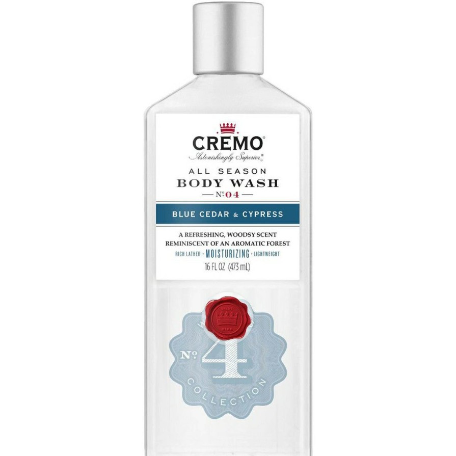 Beauty * | Outlet Cremo Blue Cedar And Cypress Body Wash 16 Oz.