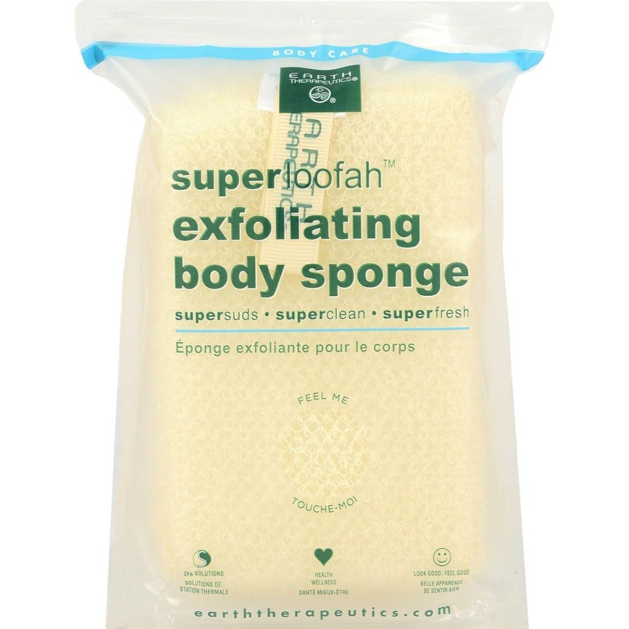 Beauty * | Best Pirce Earth Therapeutics Super Loofah Exfoliating Body Sponge