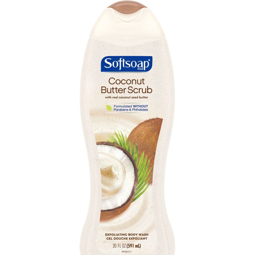 Beauty * | Budget Softsoap Coconut Butter Exfoliating Body Wash Scrub 20 Oz.