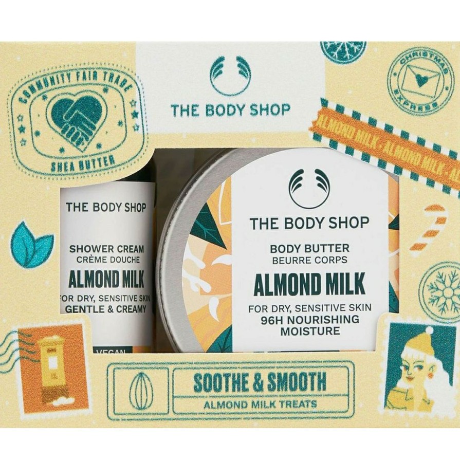 Beauty * | Deals The Body Shop Moisturizing Soothe And Smooth Almond Milk Treats 2 Pc. Gift Set