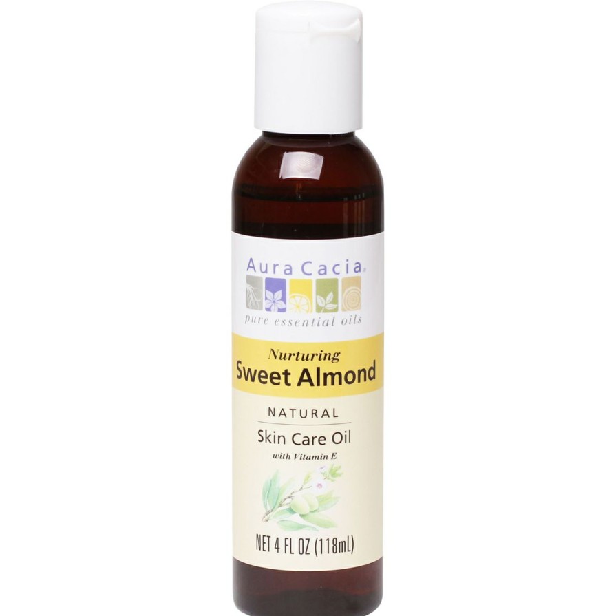 Beauty * | Best Deal Aura Cacia Sweet Almond Certified Organic Skin Care Oil