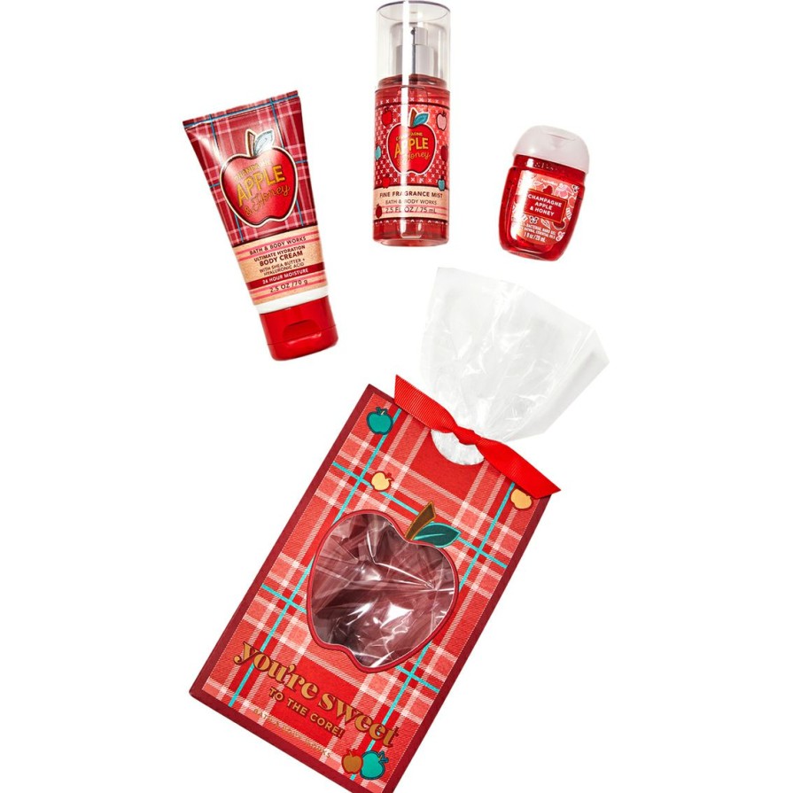 Beauty * | Deals Bath & Body Works Gft: Champagne Apple And Honey Mini Cello Gift Set