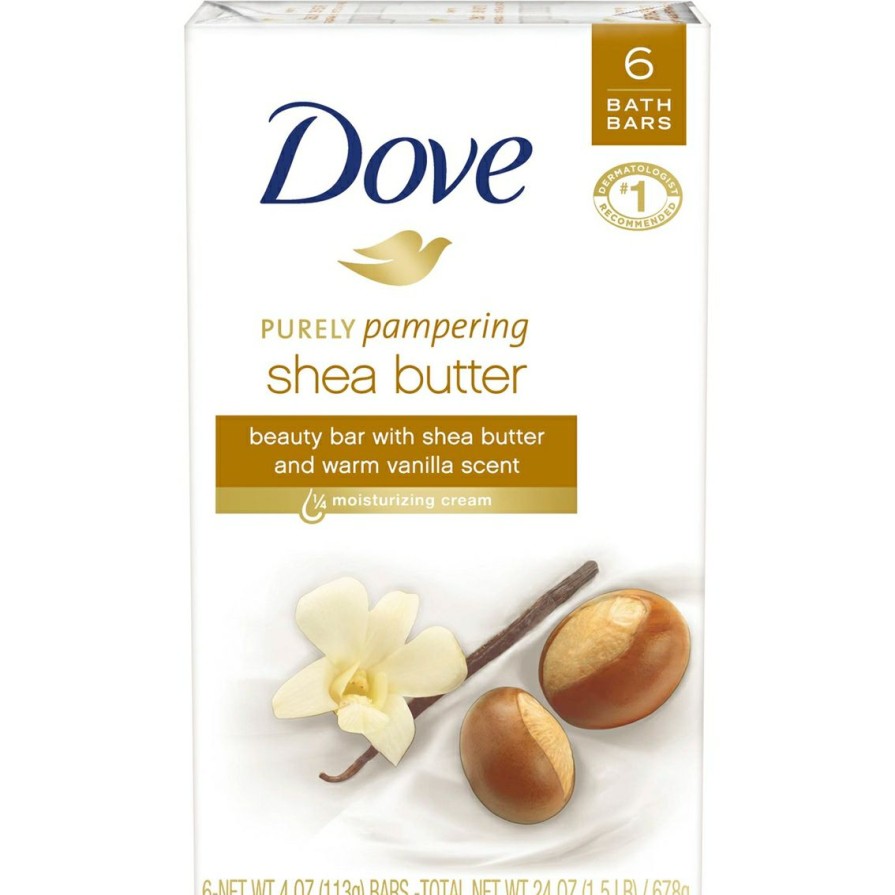 Beauty * | New Dove Moisturizing Shea Butter Beauty Bar 6 Pk.