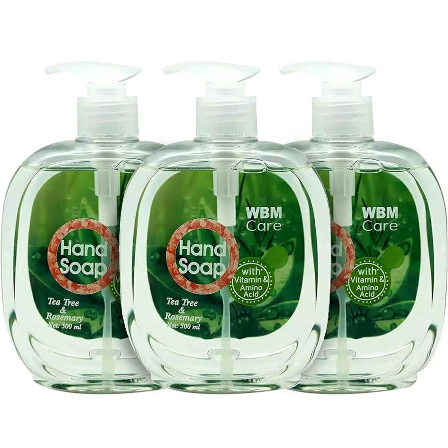 Beauty * | Coupon Wbm Care Rosemary And Tea Tree Liquid Hand Soap, 3 Pk., 500Ml Each