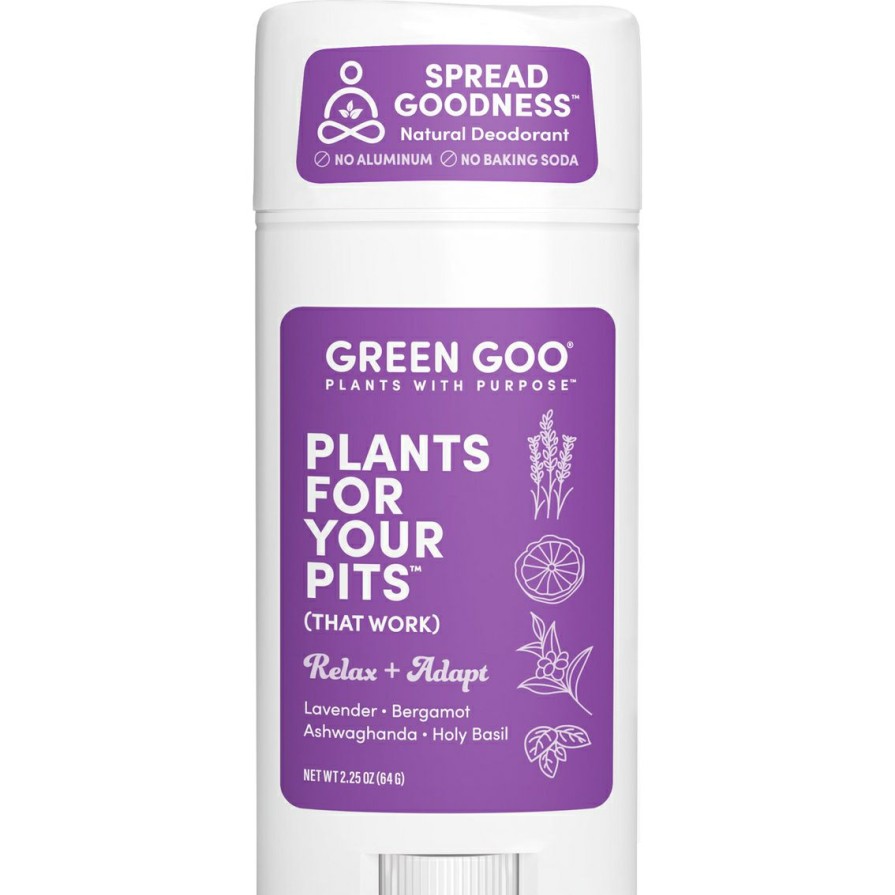 Beauty * | Best Deal Green Goo Relax & Adapt Lavender Bergamot Deodorant 2.25 Oz.