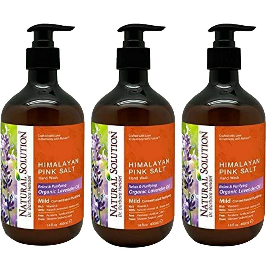 Beauty * | Discount Natural Solution Himalayan Pink Salt Liquid Soap With Lavender 3 Pk.