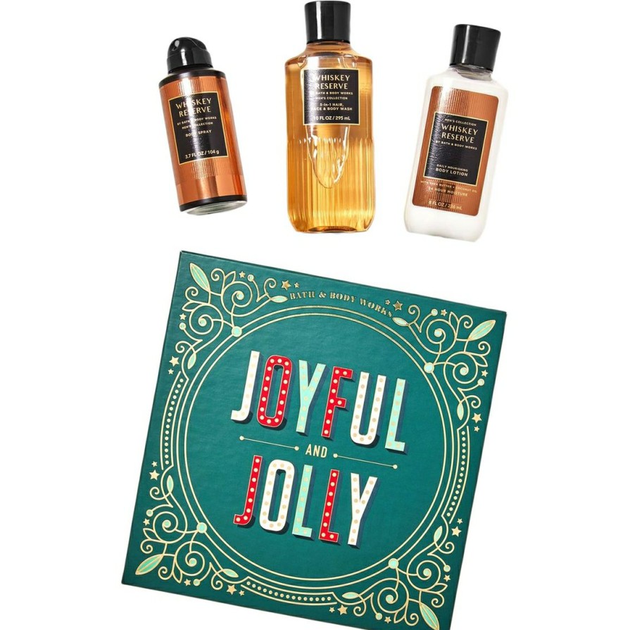 Beauty * | Best Deal Bath & Body Works Whiskey Reserve Full Size Box Set