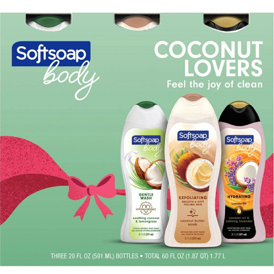 Beauty * | Hot Sale Soft Soap Coconut Lovers Body Wash 3 Pc. Gift Set, 20 Oz. Each