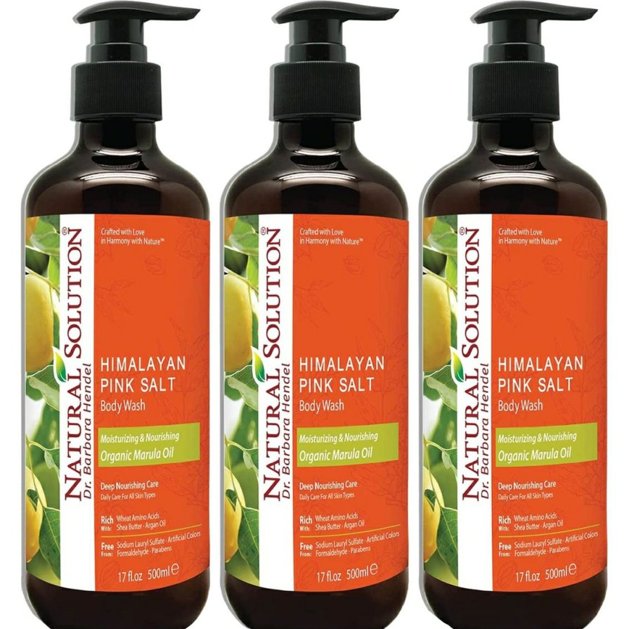 Beauty * | Wholesale Natural Solution Body Wash, Organic Marula Oil 3 Pk.