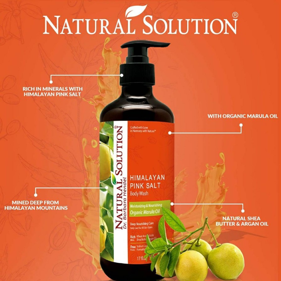 Beauty * | Wholesale Natural Solution Body Wash, Organic Marula Oil 3 Pk.