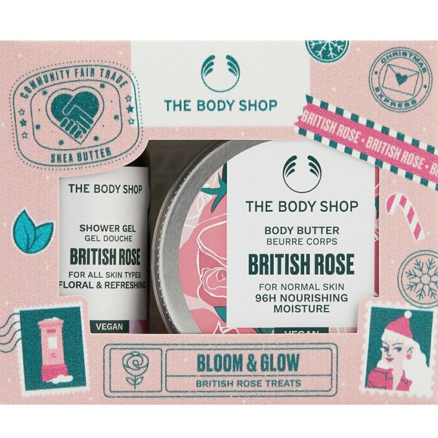 Beauty * | Outlet The Body Shop Bloom And Glow British Rose Treats 2 Pc. Gift Set