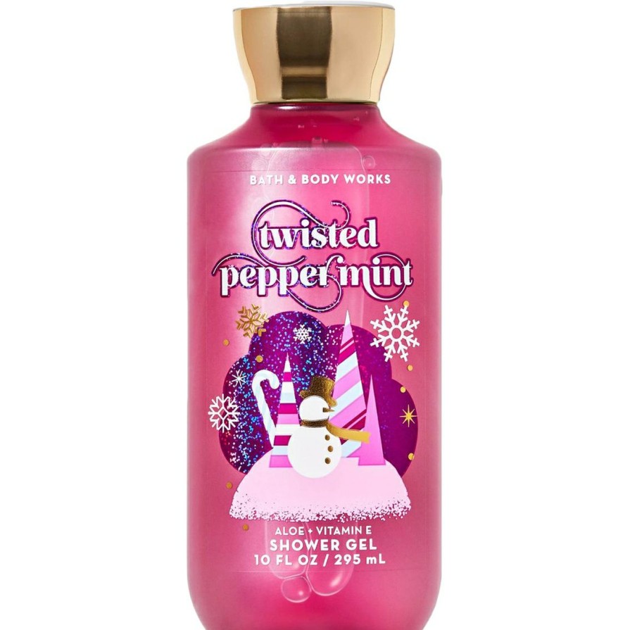 Beauty * | Hot Sale Bath & Body Works Holiday Traditions: Twisted Peppermint Shower Gel