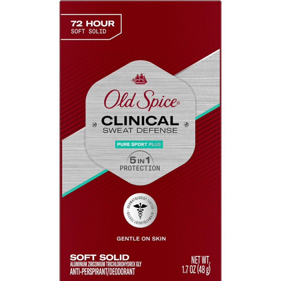 Beauty * | Discount Old Spice Clinical Pure Sport Plus Antiperspirant And Deodorant 1.7 Oz.