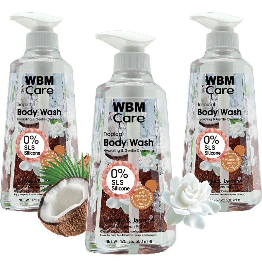 Beauty * | Deals Wbm Care Coconut And Jasmine Body Wash 3 Pk.